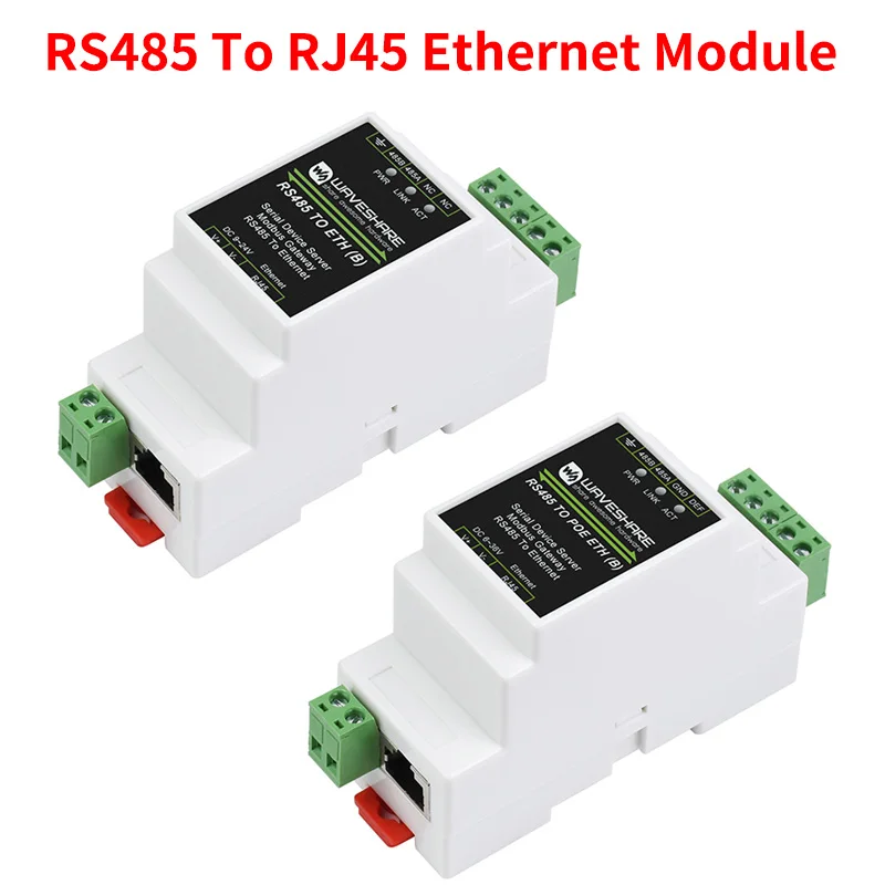RS485 až RJ45 Ethernet Modul Industrial Serial Server TCP/IP na sériovú podporu Rail-Mount Modbus Gateway Voliteľná funkcia PoE