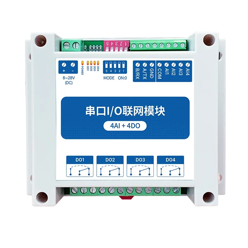 RS485 Modbus RTU I/O Network moduly s sériovým portom CDSENET MA01-XACX0440 pre PLC 4AI+ADO 4 SWITCH SWATTPUT Watchdog