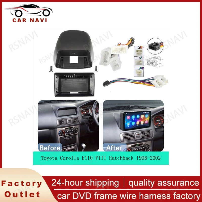 RSNAVI Android pre Toyota Corolla Car Fascia Frame Adapter pre Toyota Corolla E110 VIII Hatchback 1996-2002 Dash