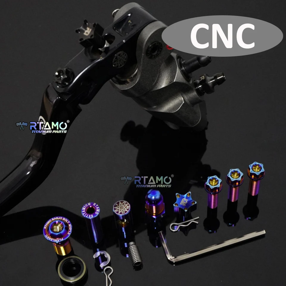 RTAMO GR5 Titánové brzdové čerpadlo M6 M10 pre BREMBO CNC MASTER CYLINDER