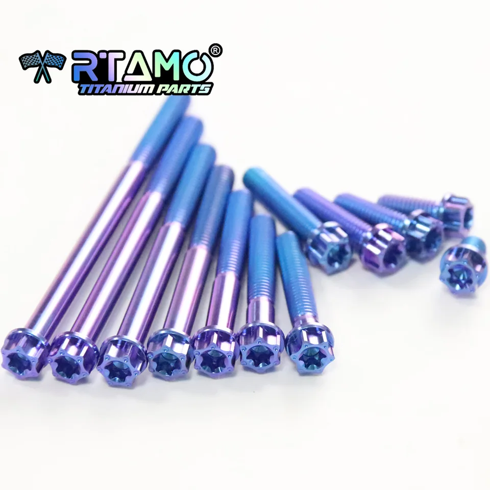 RTAMO Titanium skrutka M6X10-90MM Torx HEAD SCREVE PRE MOTORY CRANCASKÝ KONKÁLNY KONKÁLNE SKOLY MOTORA (1PC)