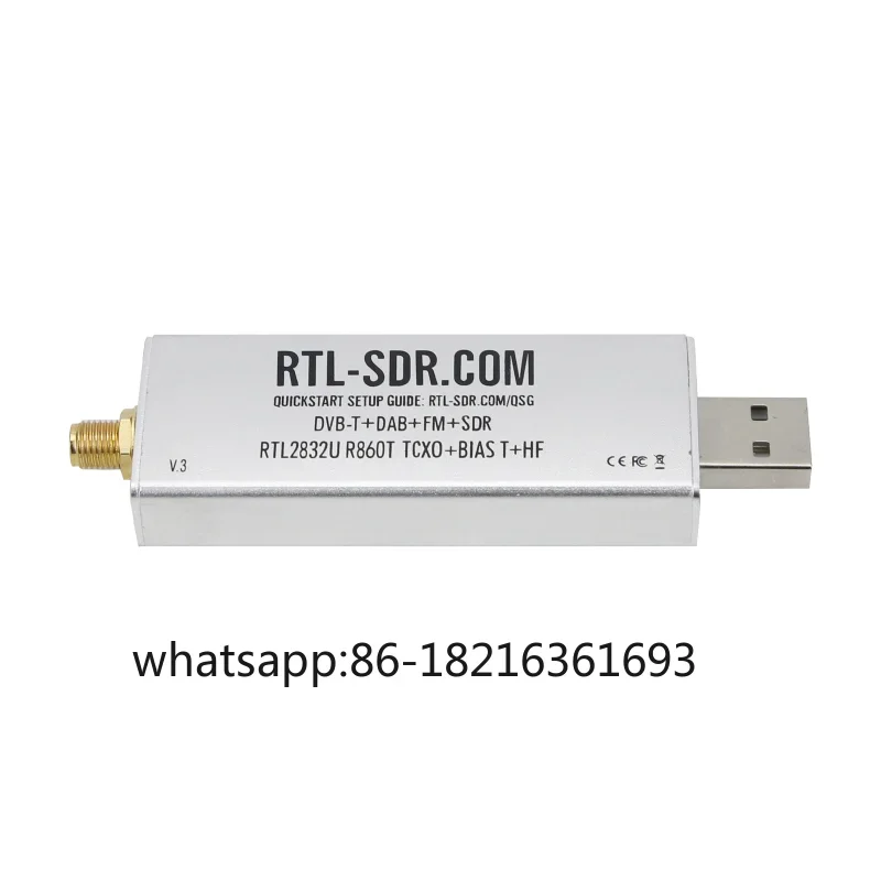 RTL-SDR blog V3 R820T2 RTL2832U 1PPM TCXO SMA Softvér definovaný rádio s anténami