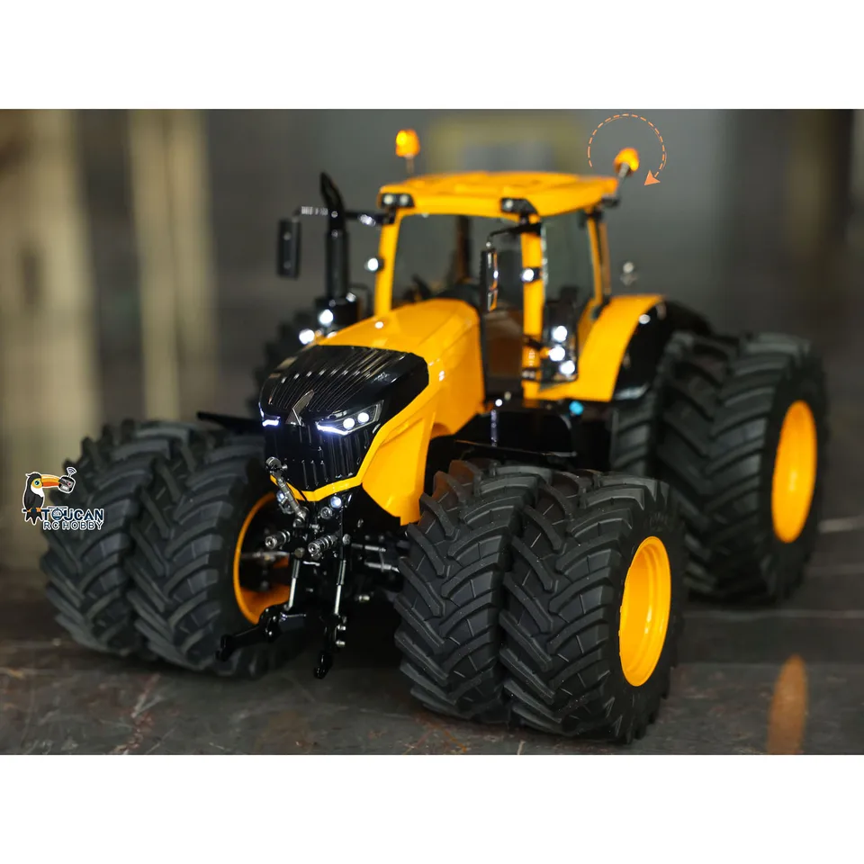 RTR 1/14 LESU 1050 RC Hydraulický kovový traktor 4x4 Dvojlôžkové auto ťažké svetlo Fajčenie Nový zvukový rádiový ovládací vozík