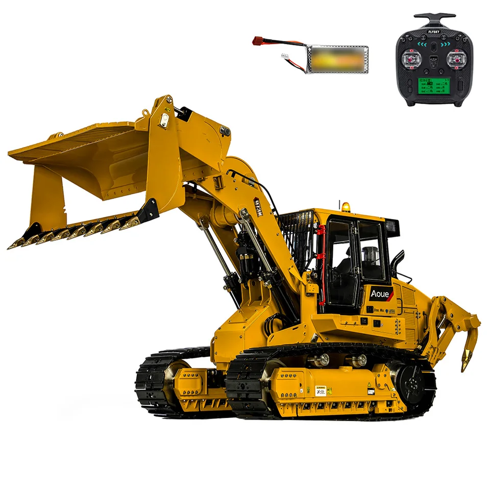 RTR LESU 1/14 C973K Loader RC Hydraulický kovový ťažký stroj Openabilné vedro Zadný pluh rádio ovládacích automobilov Model hračky