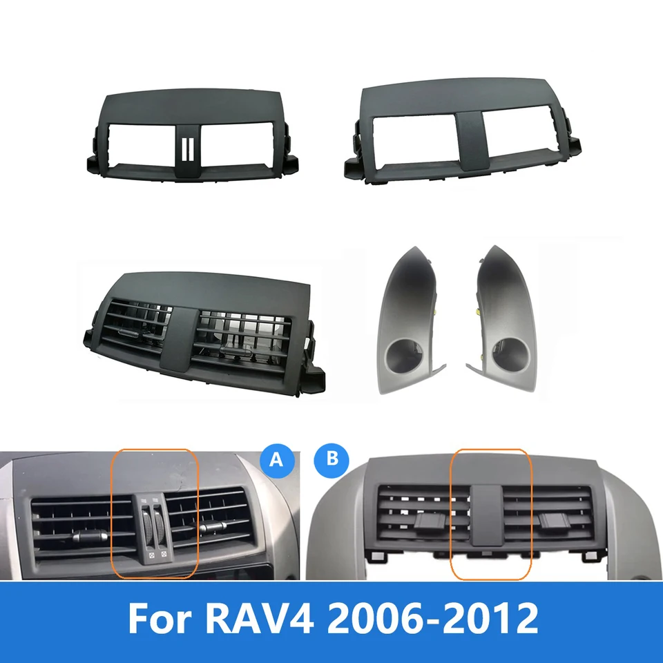 Ruili510 A/C klimatizačný vývodový vývod rámca Air Venge Panel Cover pre Toyota Rav4 2006 2007 2008 2009 2010 2011 2011