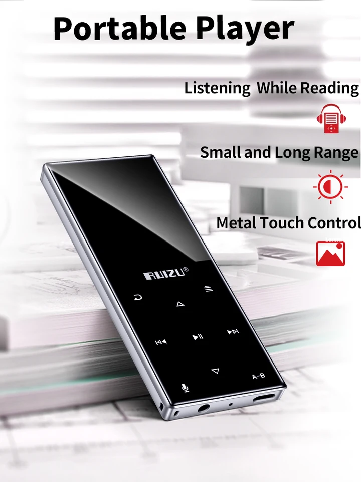 Ruizu D29 Bluetooth MP3 prehrávač s reproduktorom Hifi Lossless Hudob Player