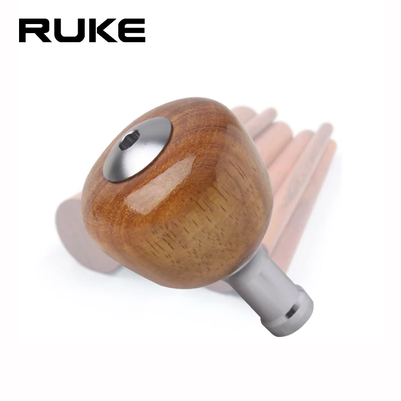 Ruke 1pc Rybárska rukoväť Rukoväť drevený gombík pre Dai/Shim Reel Adsessory Red Sandalwood Materiály pre S/D
