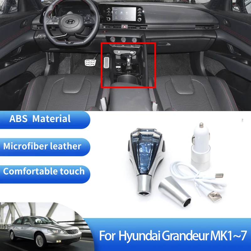 Rukoväť radenia pre Hyundai Grandeur Azera XG25 30 300 350 MK1 ~ 7 1987 ~ 2024 L LX XG TG HG IG Gn7 Crystal Shifter Rucker Hlava automobilu