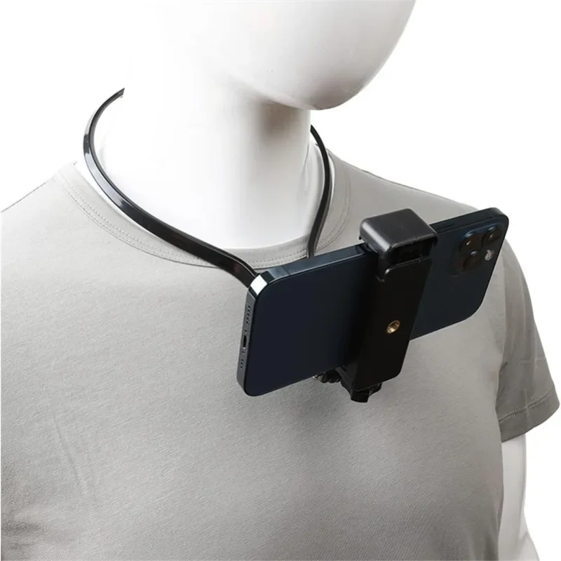 Ruky zadarmo nositeľné držiak na krk lenivý telefón stojan Universal Hanging Mount for iPhone 15Promax Samsung GoPro Dock Station Držiak