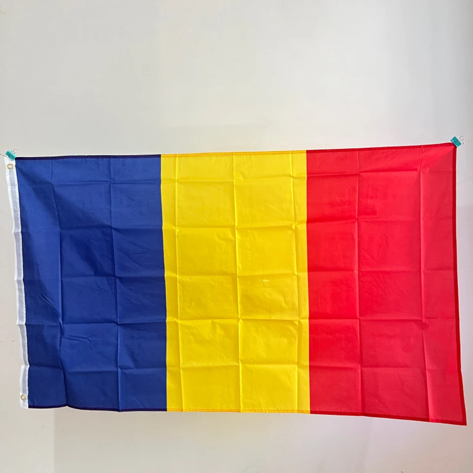Rumunská vlajka 3x5FTS 90*150 cm Modrá žltá červená ro rou Rumunsko Vlajka rumunského závesného polyesteru štandardná dekoratívna vlajka