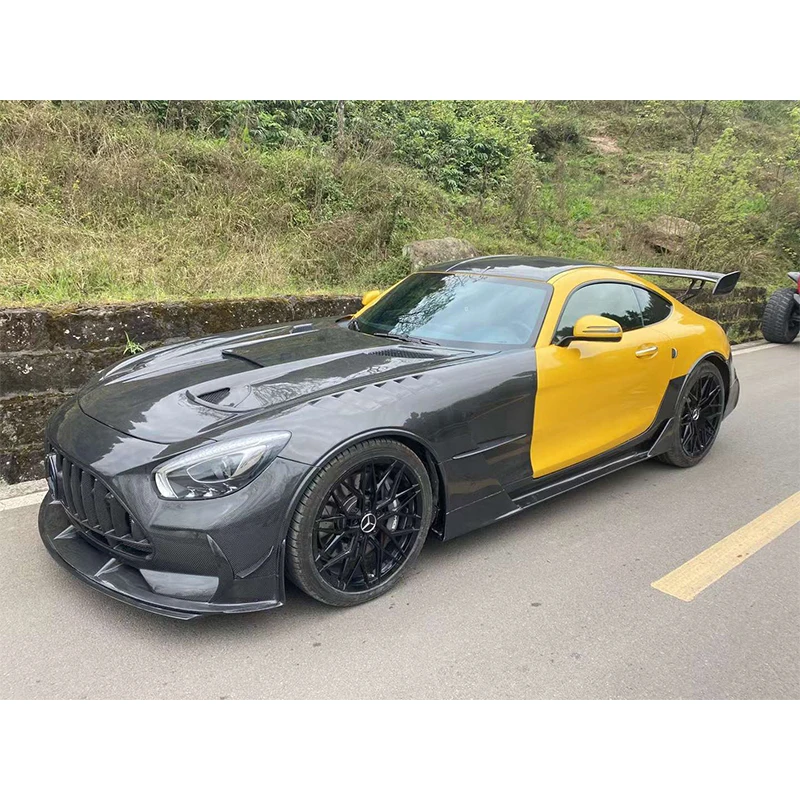 Runde vollcarbon-Karosserie-kit für amg gt gt GTR čierna séria Karosserie-kit Kotflügel Spoiler Vorne Hinten