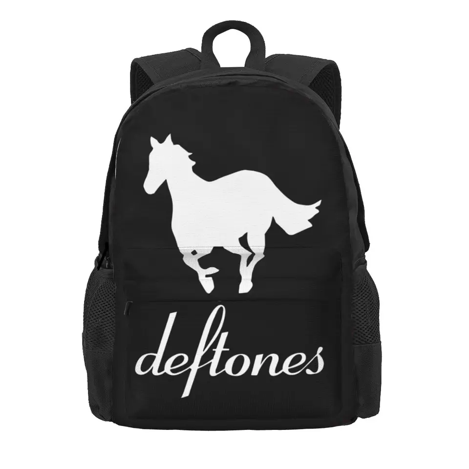 Running Deftones Metal Punk Fashion Batoh s vreckovým študentským turistickým cestovným batohom pre mužov Dámske vysoké školy plátno vrecká