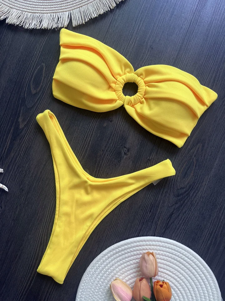 Ruotongsept Bikini 2025 Sexy bandeau plavky Ženy brazílske plavky tangé Biquini dvojdielny plavky