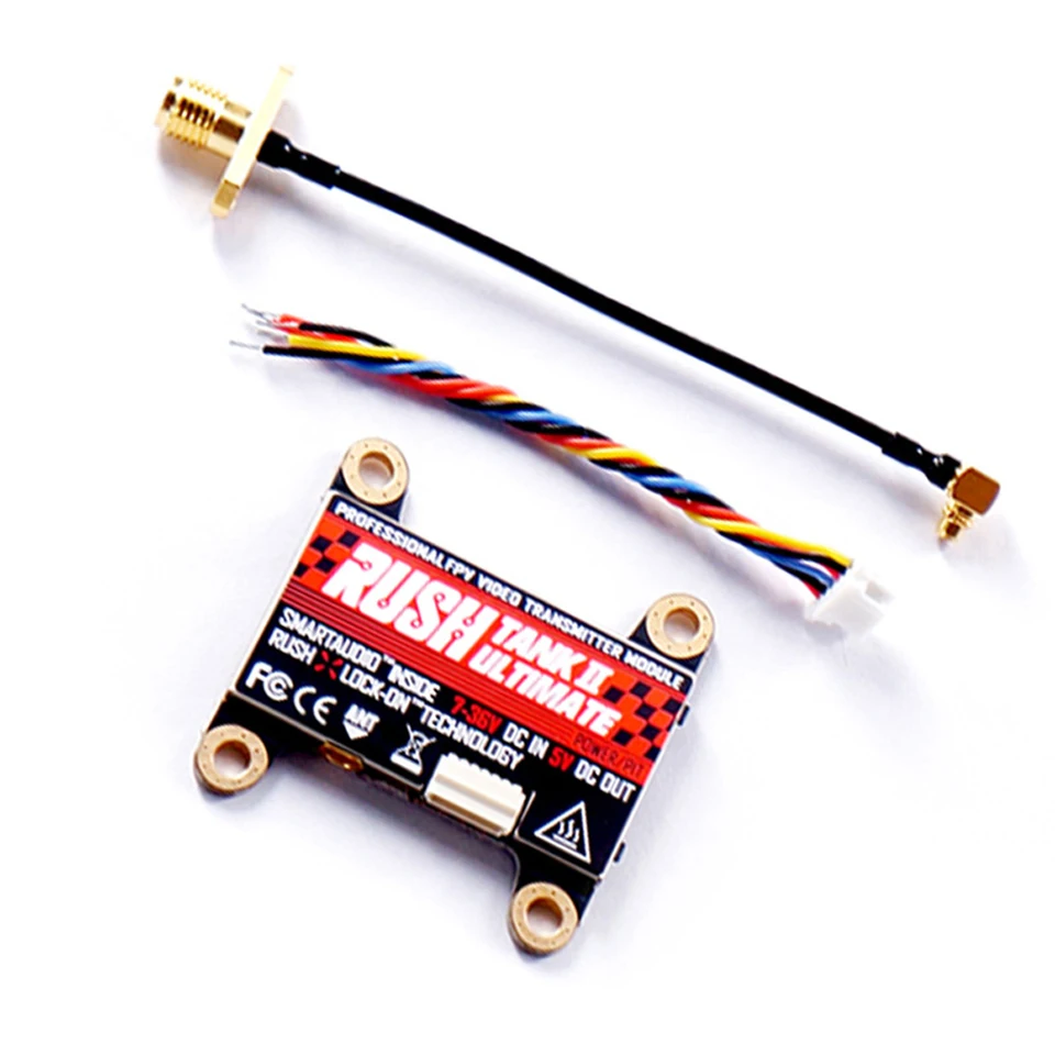 Rushfpv Rush Tank II 7-36V 5,8 GHz 48Ch/37ch Pit/25MW/200 MW/500MW/800MW FPV VTX VIDEO VIDEITROM PRE RC RACING DRONE