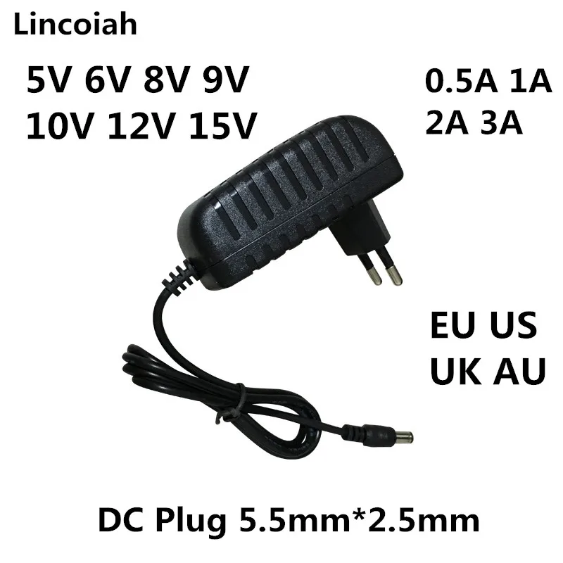 Rusko Thajsko 5V 6V 8V 9V 10V 12V 15V 0,5A 1A 2A 3A AU US UK EÚ AC/DC Power Adapter Monitor Regulation Dodávka nabíjačky nabíjačky