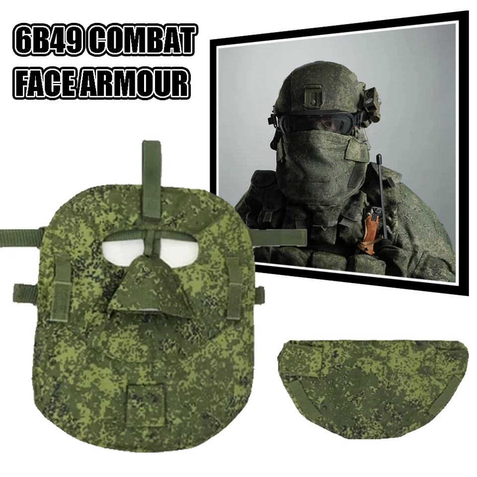 Ruská 6B49 Tactical ochranná maska ​​EMR Combat Full Face Mask Shield & Nohy ochranca Armor Outdoor Camouflage Combat Equipment
