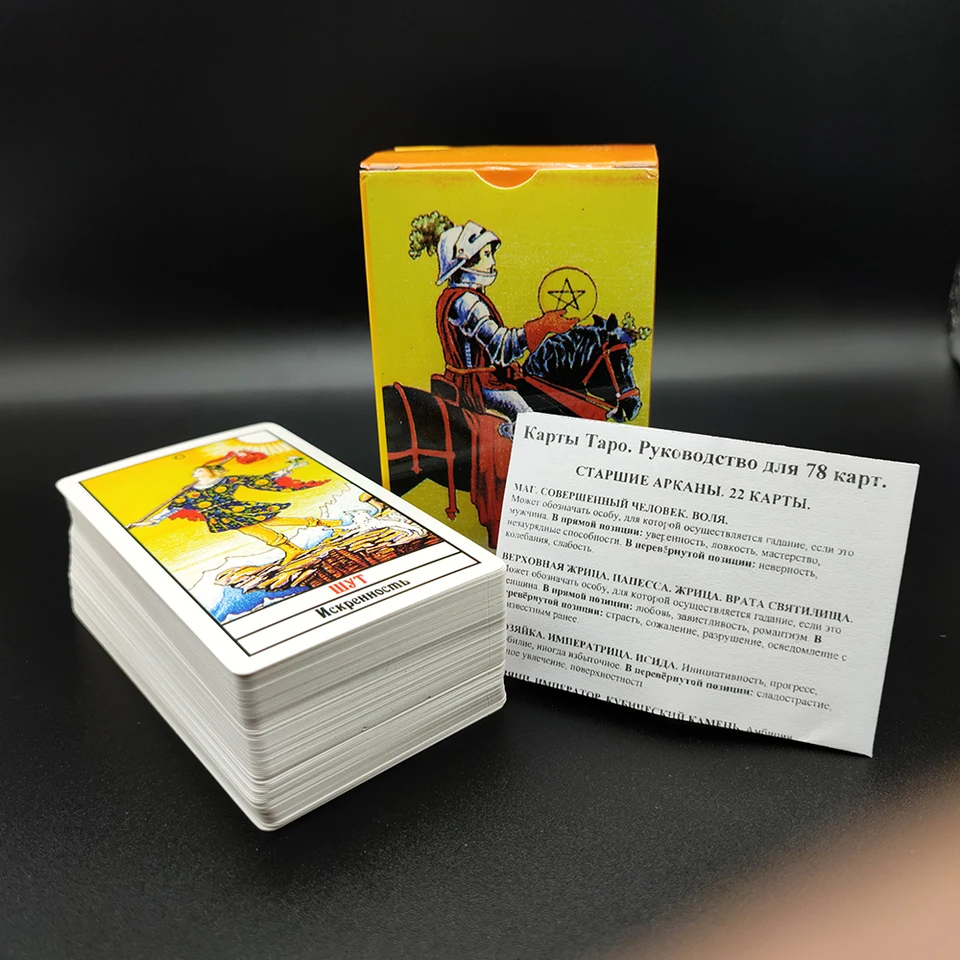 Ruská verzia Rider Tarot Cards .Tarot Deck T.arot Cards