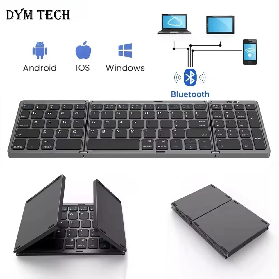 Ruská/španielska/anglická mini zložitá bezdrôtová klávesnica Bluetooth Kláves