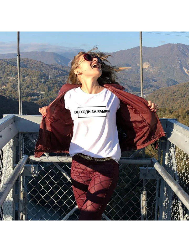 Ruské písmená nápisy tričká pre ženy harajuku vintage letný okrúhly krk vrchol Grafické odpaliská ženské oblečenie ropa mujer nový