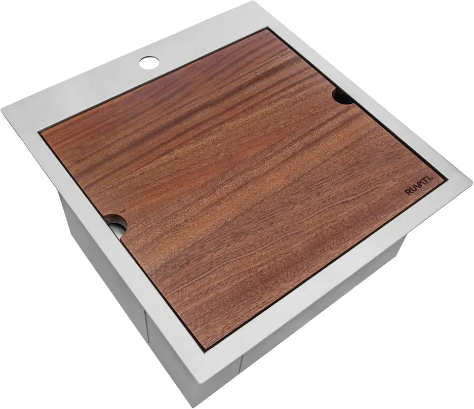 RUVATI 21 x 20 palcov RV Drop -in Topmount Bar Prípravný kuchynský umývadlo 16 Nerezová oceľ - RVH8221