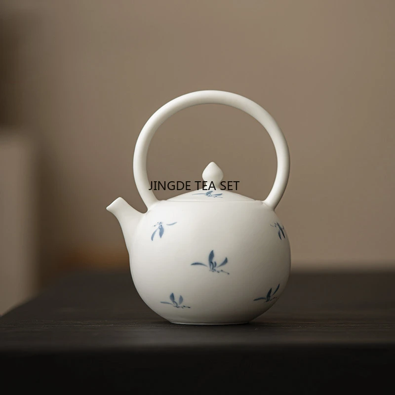 Ručne maľovaná jesenná vodná orchidea Tillang Pot Home Brewing Teapot Kung Fu TEA SETAPOMICKÝ Keramický šálky