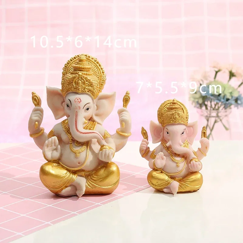 Ručne maľované runy lord Ganesha Buddha socha domáca dekorácia Ganesh Elephant Boh sochárske figúrky ozdoby Buddha sochy