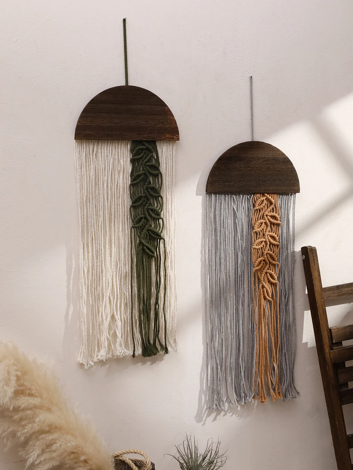 Ručne tkané makrame tapisérie stena zavesenie tkanej strapcovej priadze Tapestry nástenné umenie pre spálňu obývacia izba boho domáca dekorácia darčeky