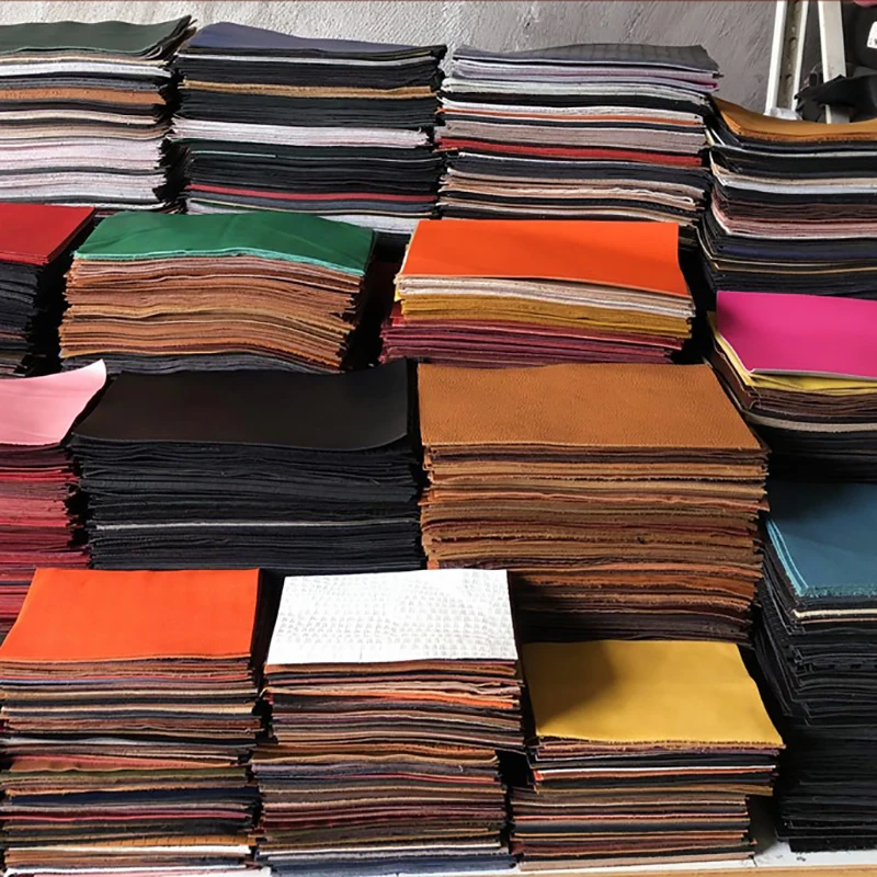 Ručne vyrobené DIY kožené zeleninové opálené kusové kusy materiálu, skutočná koža pre nábytok pre domácich majstrov