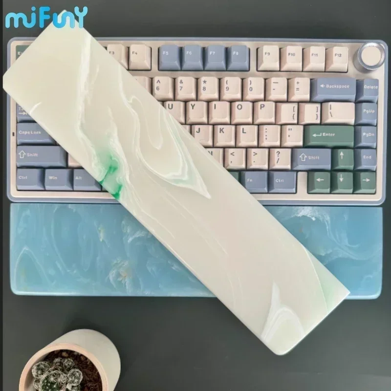 Ručne vyrobené ručne vyrábané ručne vyrábané kvaretzitským Ručným odpočinkom Palm Rast Anti-Slip Rand Rest 61/75/87/98Keys Mechanical Keyboard Wrist Mat Darček