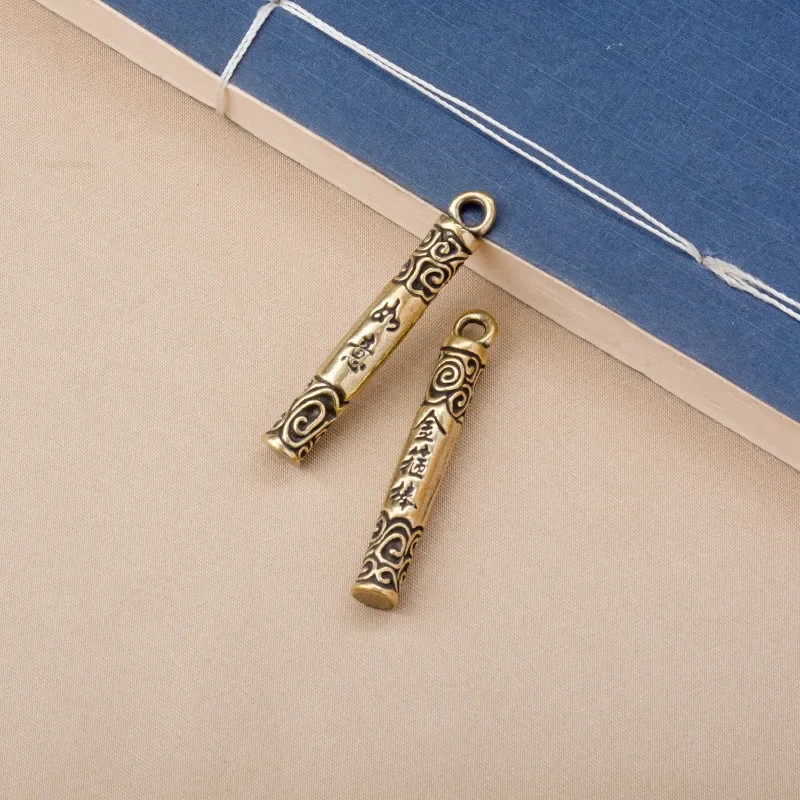 Ručne vyrábané kreatívne slnko Wukong Keychain mosadz Ruyi Golden Hoop Stick Dinghai God Needlo pásový prívesok