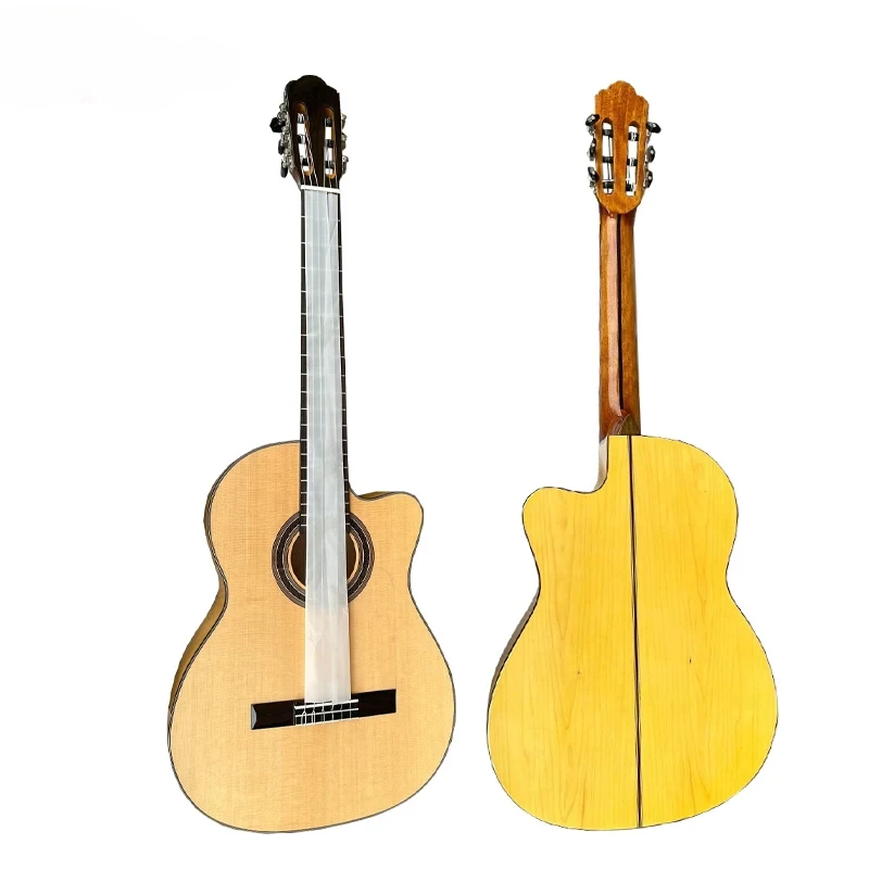 Ručne vyrábané solídne špičkové gitarové gitary vintage španielska klasická gitara