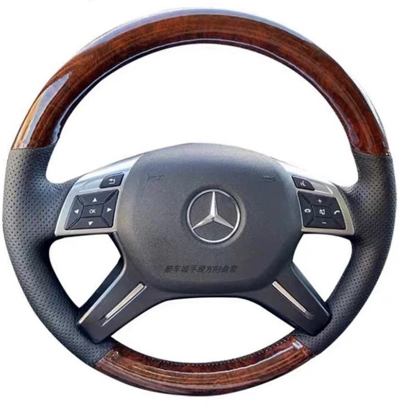 Ručne zašitý originálny kožený kryt volantu pre Mercedes Benz G-Class W463 GL-Class X166 2013-2018 M-trieda W166 2012-2015
