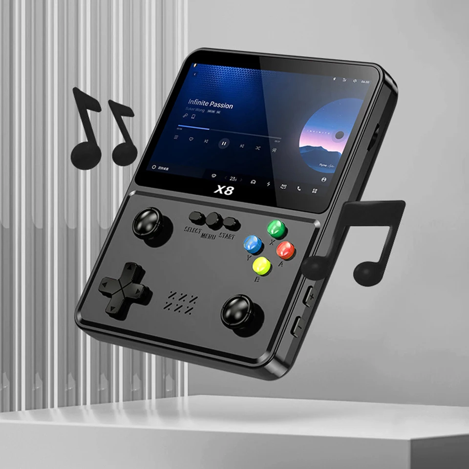 Ručné hry hráč 4 palce IPS na obrazovke s retro prehrávačmi Dual Joystick Herné stanice Console 8G Vstavané v 2000 hrách