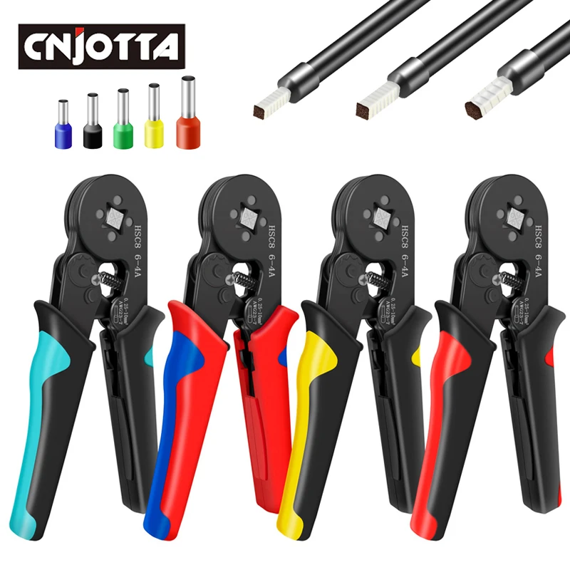 Ručné náradie Mini Elektrické kliešte na krimírovanie HSC8 6-4a 6-6a 0,25-10 mm² AWG23-7 s koncovými terminálmi