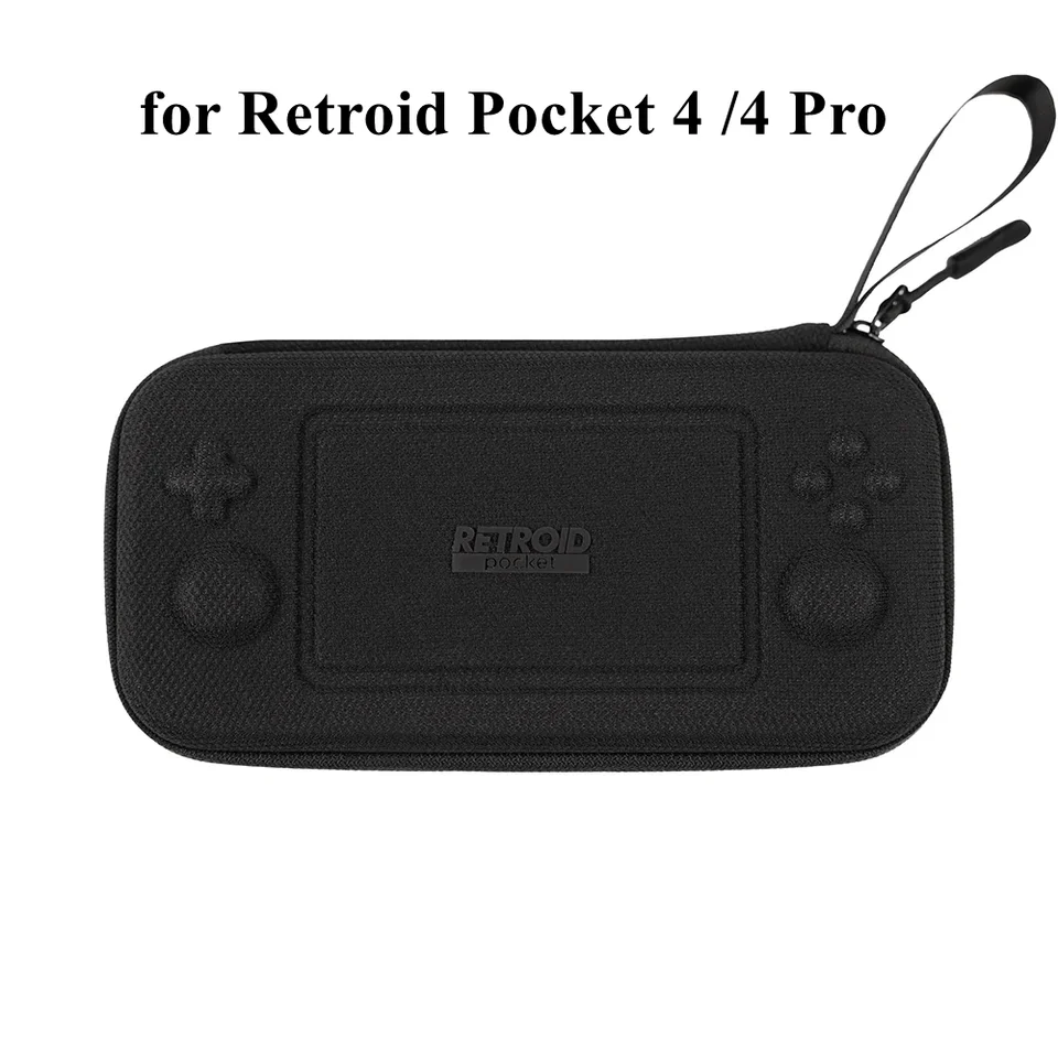 Ručné puzdro na hernú konzolu pre retroidné vrecko 4/4 Pro Black Transparent Grip and Bag Retro Video Game Console
