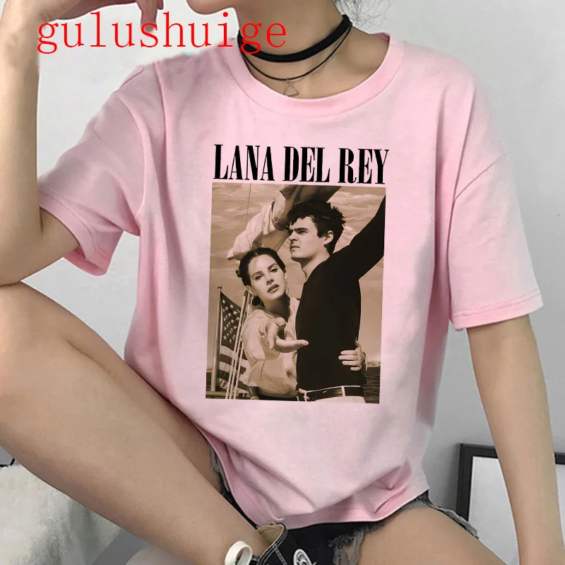 Ružová speváčka Lana del Rey Ldr plachetnica grafika tričko harajuku žien vintage tričko s krátkym rukávom Tričko Streetwear Female Tshirt Tshirt