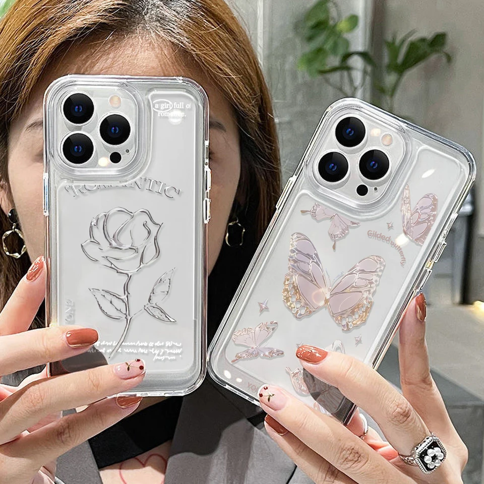 Ružové kvety Butterfly puzdro pre Samsung A53 5G A52 A52S A13 A33 A51 A71 A12 A50 A50S A30S A31 A23 A22 A14 A73 A72 A72 A70