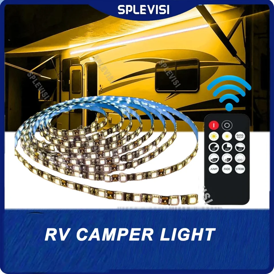 RV Campervan Caravana LED markíza Party Light Svetlo Svetlo vodotesný pre automobilový cestovný príves exteriérové ​​osvetlenie 12V