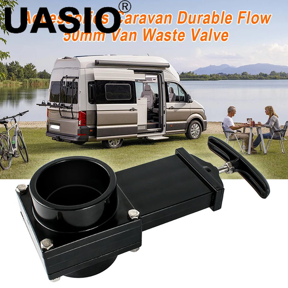 RV karavanový karamový nôž vodná brána Vodný ventil odolný prietok dodávkovú kanalizačnú hadicu Plast 50 mm vonkajšie domáce doplnky Caravan Odtok