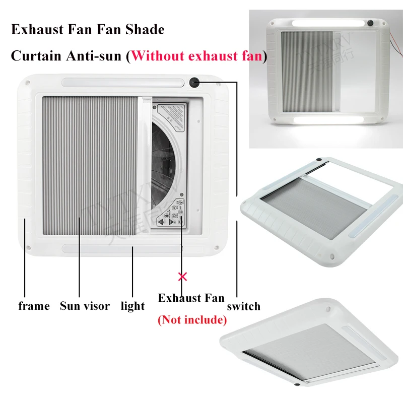 RV Modifikácia príslušenstvo Sun Blind, Shade Curtain RV príslušenstvo pre prívesový ventilátor Ventilácie ventilátora ventilátora ventilátora Ventilácie ventilátora