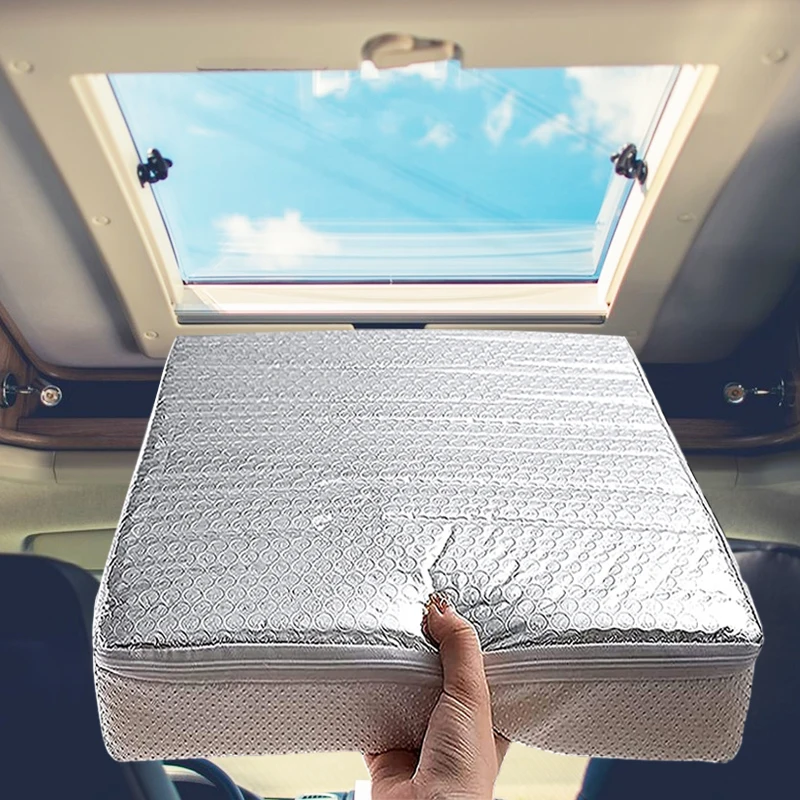 RV Strešné slnečné lúče 7 cm hrubý Motoár RV Vents Izolátor UV Hliníkový film Blok Blok reflexný slnečný automobil