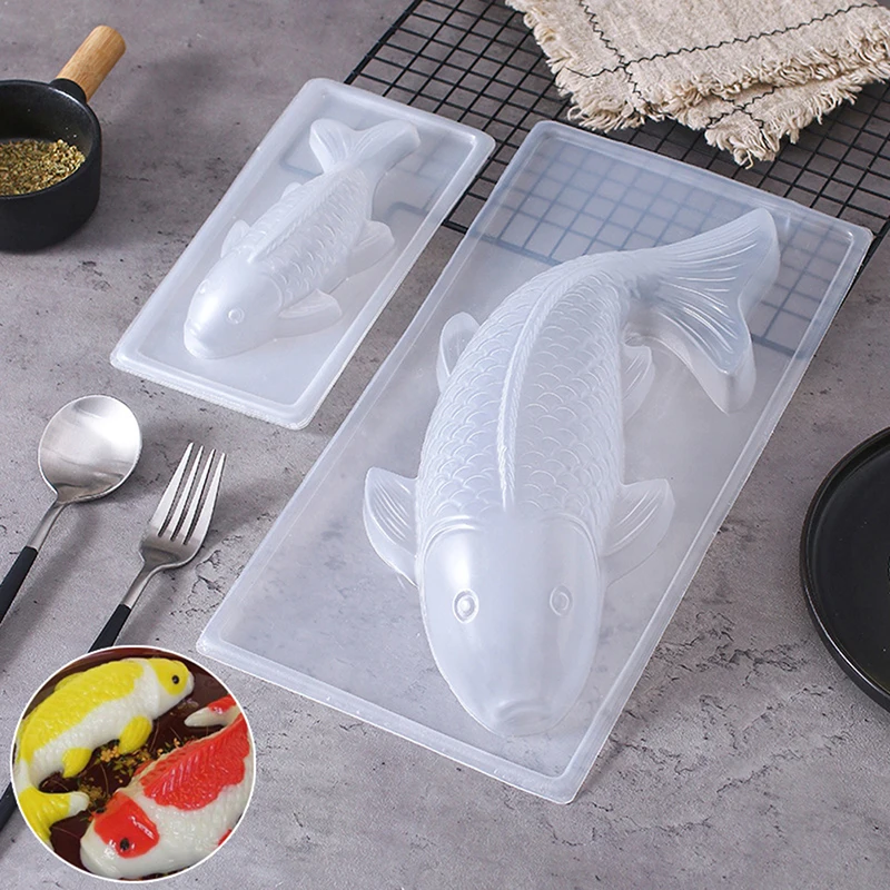 Rybia pleseň 3D koi ryby tvar plastový koláč čokoládová pleseň DIY mydlové ručne vyrobené cukrovarné formy na pečenie