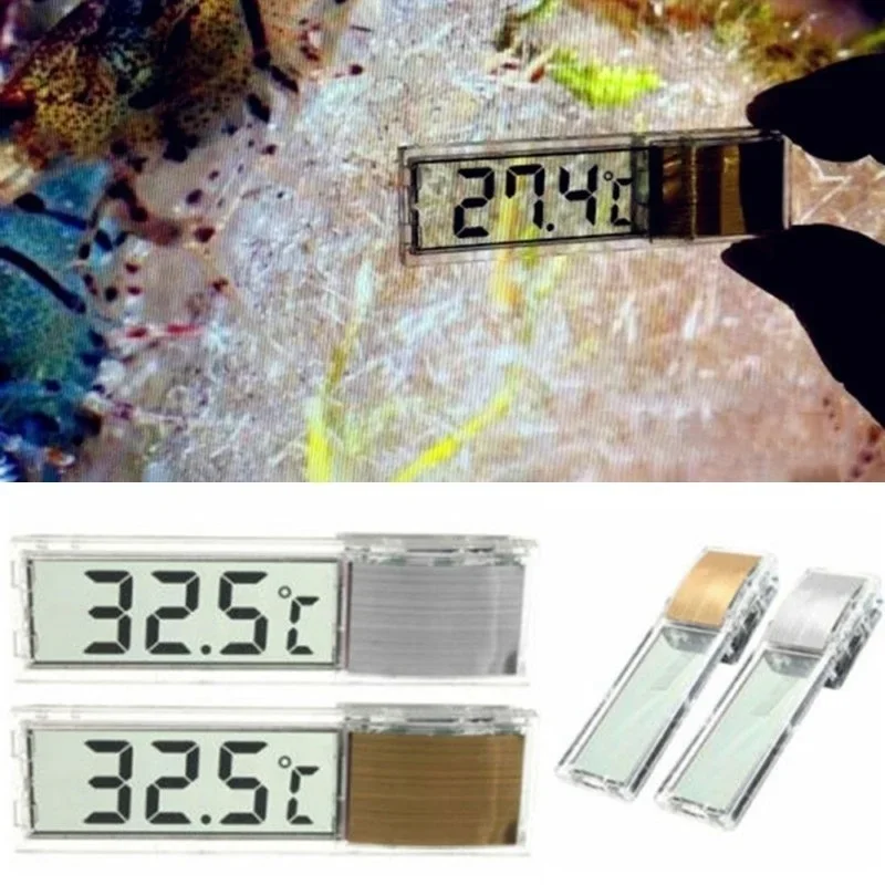 Rybná nádrž elektronickej teploty vody Akvárium 3D kvapalné kryštalické digitálne meranie Termometer na reguláciu príslušenstva