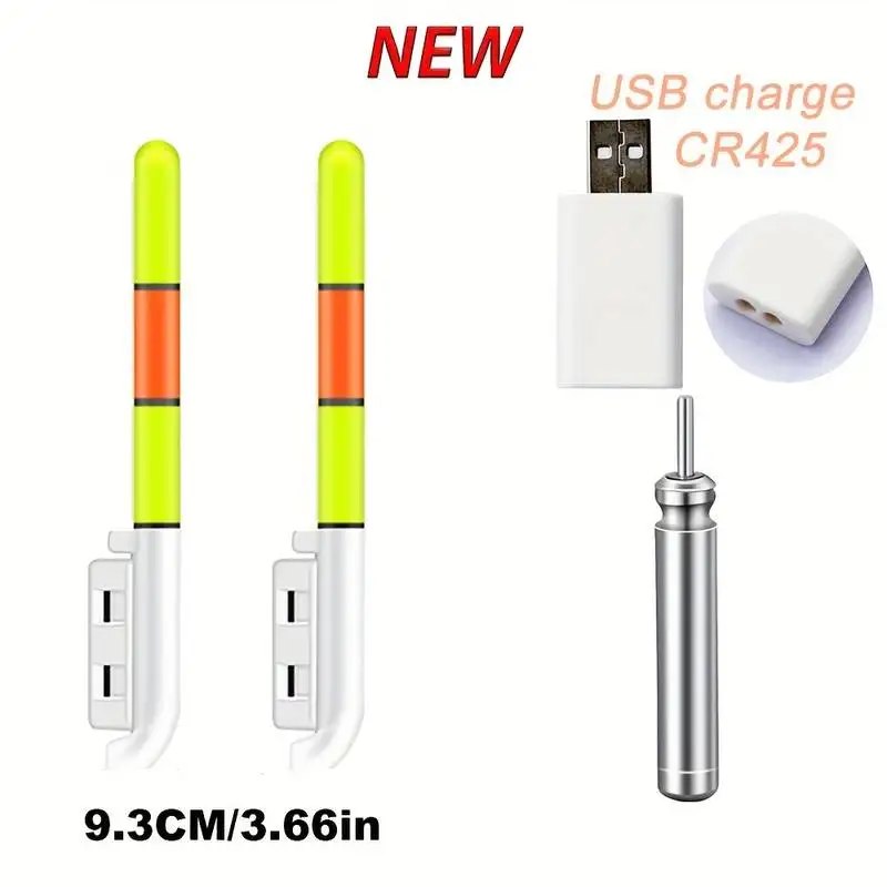 Rybárska elektronická tyč Luminous Float Stick Light, CR425 3,6 V LITHIUMBATTERY LED Odnímateľný USB nabíjanie nepremokavé nočné náradie