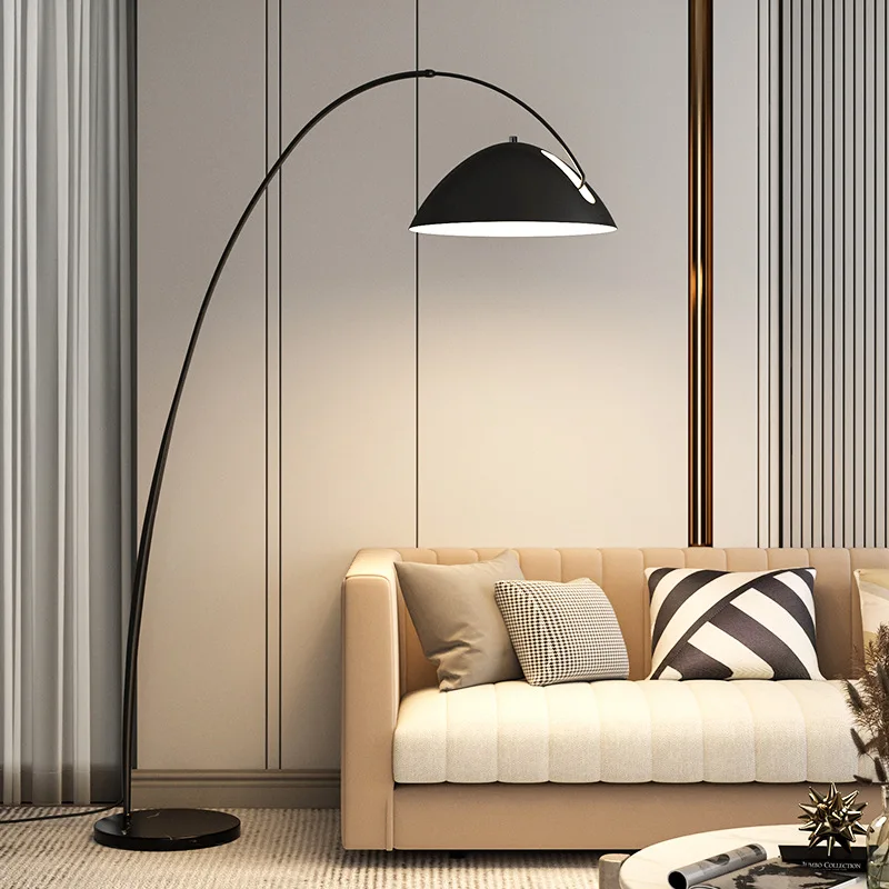 Rybárska lampa podlahová lampa mramorová základňa Nordic