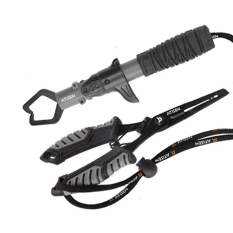 Rybárske kliešte + Malé rybie rukoväte ABS Multifunkčný nástroj vonkajšie prenosné kliešte návnady