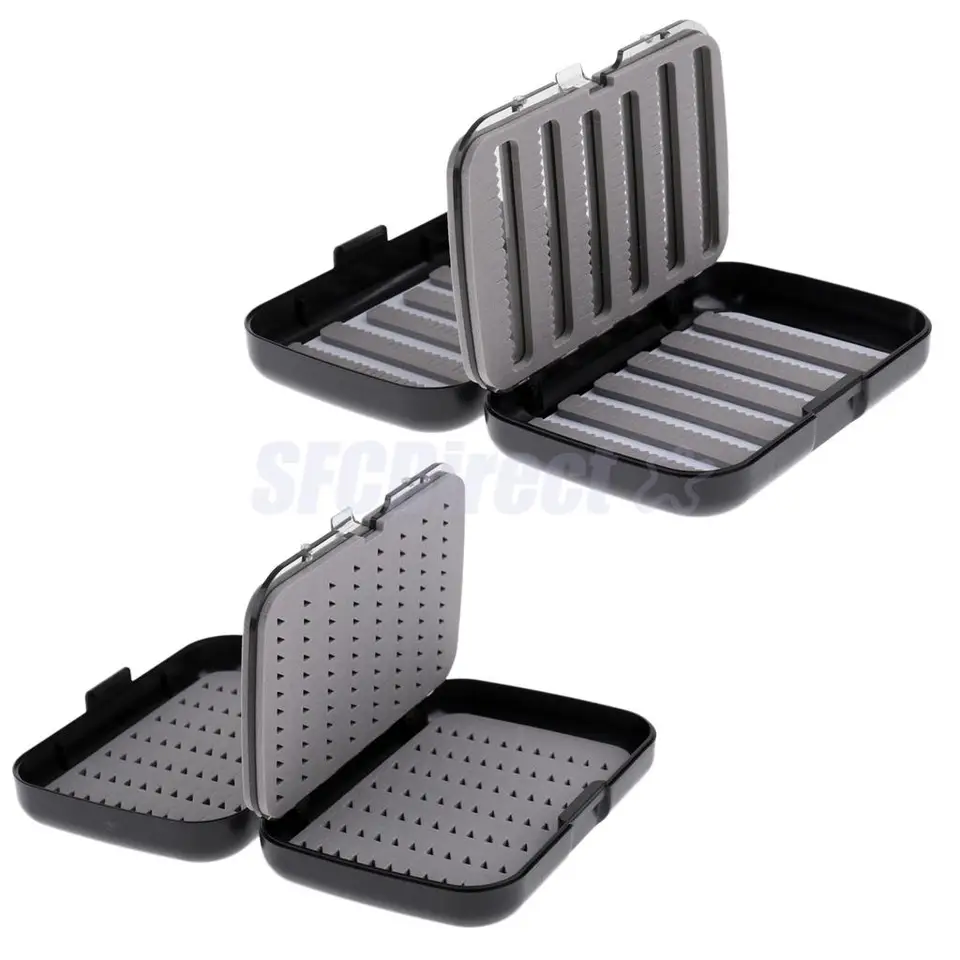Rybárske muchy s rybárskymi muškami vodotesné pstruhové basové mušky Fishing Hacks Box, štrbina/ľahko uchopená penová vložka