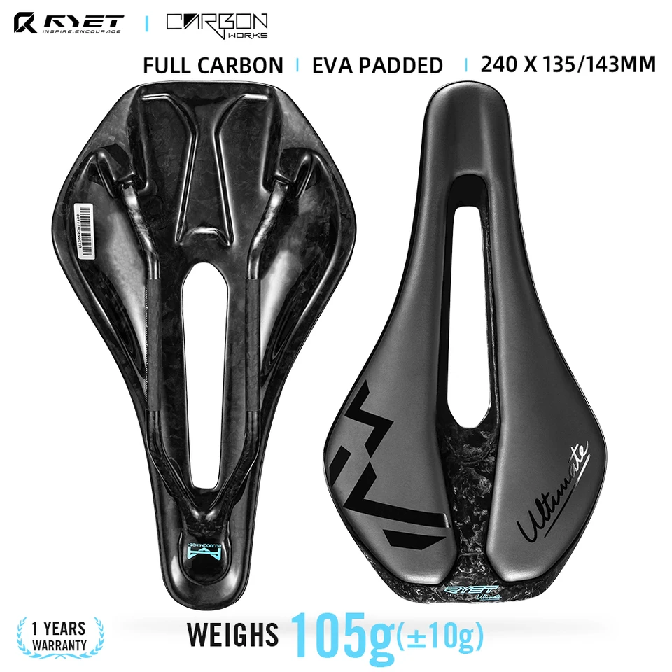 Ryet 3D tlačené bicykle sedlo Ultralight Carbon Saddle 135 mm 143 mm bicykel sedlo pre MTB Gravel Road Bike Sedlo sedadla Bicykel