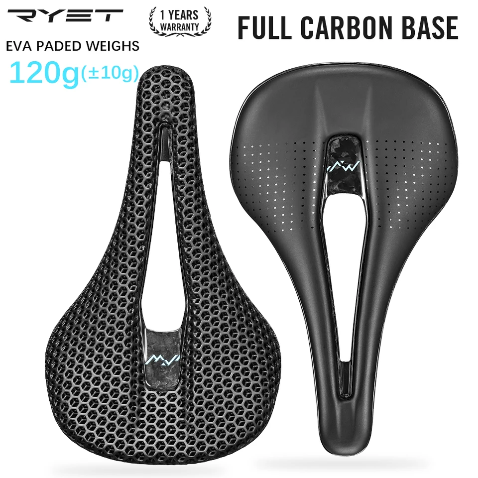 Ryet Carbon 3D tlačené bicykle sedlo 140 mm ultralight Road MTB Racing Sedliny Sedadlá na bicykli Časti Sedadlá Cushion Cycling Bike Actle