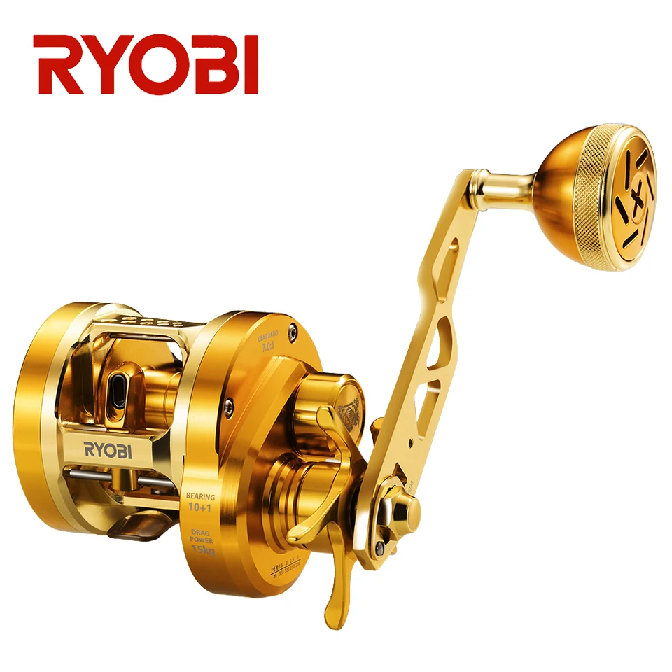 Ryobi Gr30 Full Metal Light Light Jigging Boat navijak slaná voda trolling okrúhly ciev